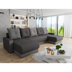 Wohnlandschaft Ravif U mit Schlaffunktion und Bettkasten