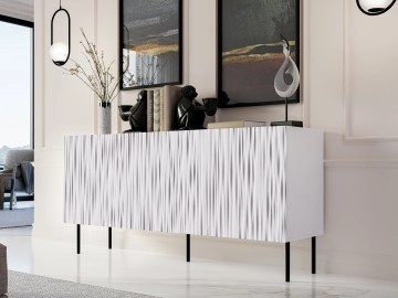 Kommode mit 3 Türen Lameller 152