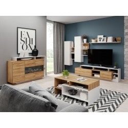 Wohnwand Tauron mit Kommode und Couchtisch