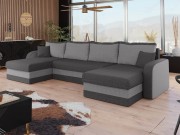 Ecksofa Dalmir U Lux mit Schlaffunktion und drei Bettkästen
