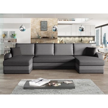 Ecksofa Dalmir U Lux mit Schlaffunktion und drei Bettkästen