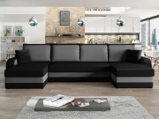 Ecksofa Dalmir U Lux mit Schlaffunktion und drei Bettkästen
