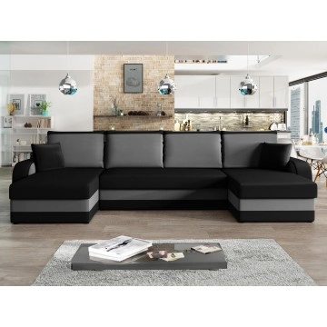 Ecksofa Dalmir U Lux mit Schlaffunktion und drei Bettkästen