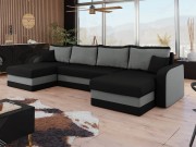 Ecksofa Dalmir U Lux mit Schlaffunktion und drei Bettkästen