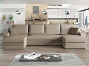 Ecksofa Dalmir U Lux mit Schlaffunktion und drei Bettkästen