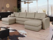 Ecksofa Dalmir U Lux mit Schlaffunktion und drei Bettkästen