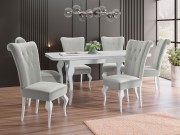 Essgruppe: Tisch Julia + Stühle Frigene 01 (7-teilig)