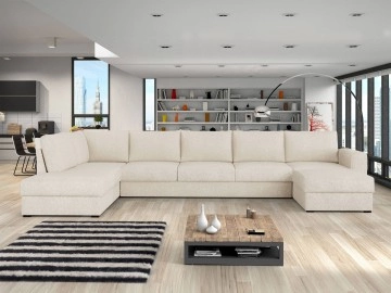 Wohnlandschaft Szafran Large mit zwei Bettkästen und Schlaffunktion Premium