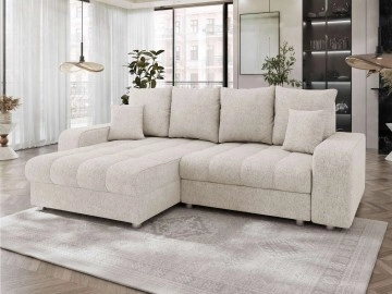 Ecksofa Nelwe mit Schlaffunktion und zwei Bettkästen