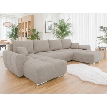 Ecksofa Bordia U mit Bettkasten und Schlaffunktion