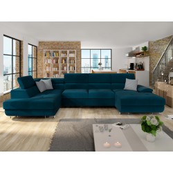 Wohnlandschaft Alvin Bis mit Schlaffunktion und Bettkasten Premium