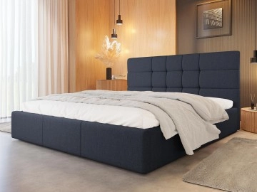 Polsterbett Minti mit Bettkasten und Lattenrost aus Metall
