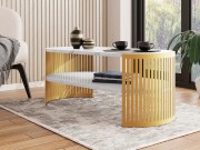 Couchtisch oval Zinzit Gold I