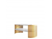 Couchtisch oval Zinzit Gold I