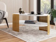 Couchtisch oval Zinzit Gold II