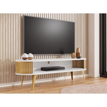 TV-Lowboard oval Mozimo Gold