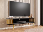 TV-Lowboard oval Mozimo Gold