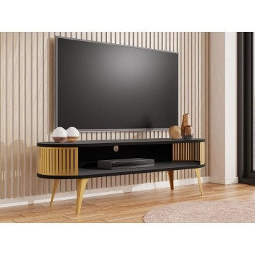 TV-Lowboard oval Mozimo Gold
