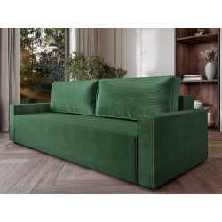 Sofa Biloteso Cord mit Schlaffunktion und Bettkasten