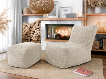 Sitzsack Sezerto Cord mit Sitzsack Zanfare Cord