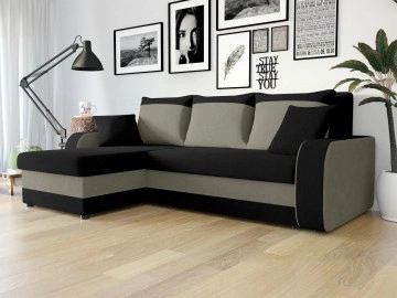 Ecksofa Dalmir mit Schlaffunktion und zwei Bettkästen