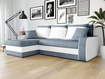 Ecksofa Dalmir Lux mit Schlaffunktion und zwei Bettkästen