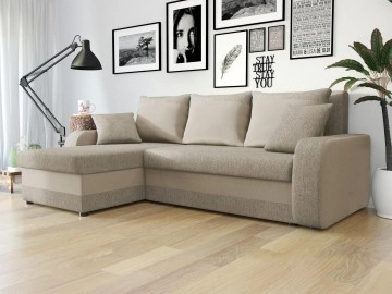 Ecksofa Dalmir Lux mit Schlaffunktion und zwei Bettkästen