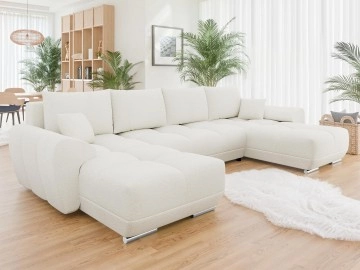Ecksofa Bordia U mit Bettkasten und Schlaffunktion