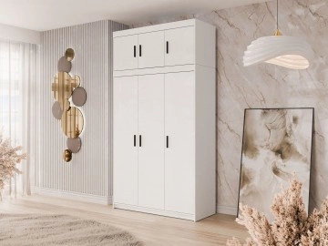 Kleiderschrank 3 türig Melen 3D + Schrankaufsatz
