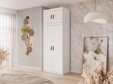 Kleiderschrank 2 türig Melen 2D + Schrankaufsatz