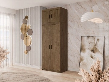 Kleiderschrank 2 türig Melen 2D + Schrankaufsatz