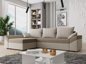 Ecksofa Peltata Lux mit Schlaffunktion und Bettkasten