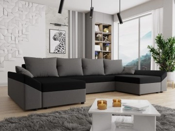 Ecksofa Peltata U mit Schlaffunktion und Bettkasten
