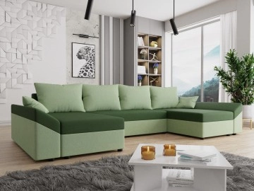 Ecksofa Peltata U mit Schlaffunktion und Bettkasten