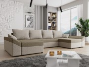 Ecksofa Peltata U Lux mit Schlaffunktion und Bettkasten