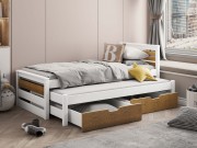 Kinderbett mit Ausziehbett Farik 80