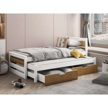 Kinderbett mit Ausziehbett Farik 80