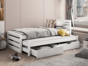 Kinderbett mit Ausziehbett Farik 90