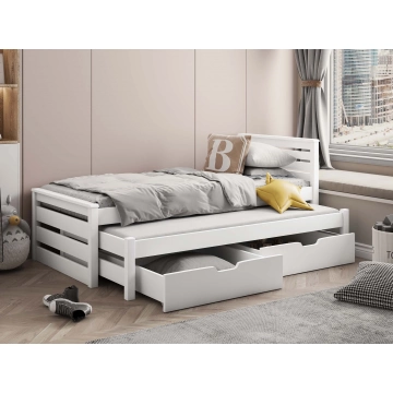 Kinderbett mit Ausziehbett Farik 90