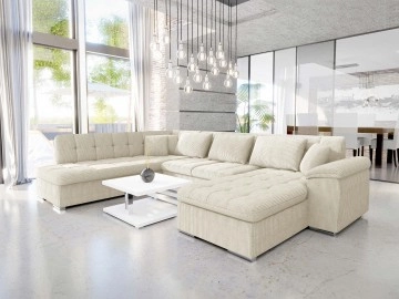 Wohnlandschaft mit Schlaffunktion Tony Cord