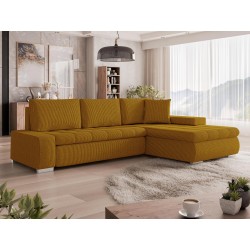 Ecksofa Herkules Mini Cord mit Bettkasten und Schlaffunktion