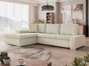 Ecksofa Herkules Mini Cord mit Bettkasten und Schlaffunktion
