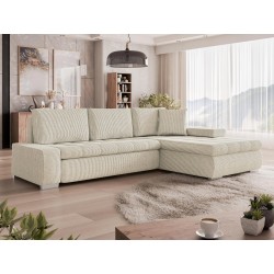 Ecksofa Herkules Mini Cord mit Bettkasten und Schlaffunktion