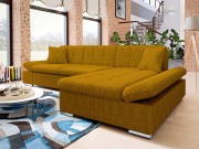 Ecksofa Laviva Cord mit Bettkasten und Schlaffunktion