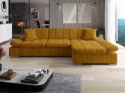 Ecksofa Laviva Cord mit Bettkasten und Schlaffunktion