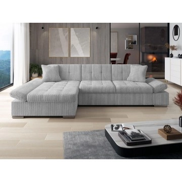 Ecksofa Laviva Cord mit Bettkasten und Schlaffunktion