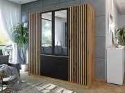 Kleiderschrank Lily Lux D4 mit Spiegel