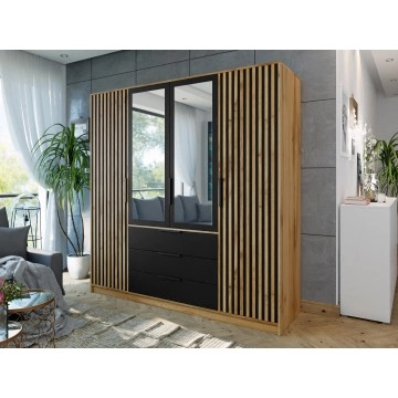 Kleiderschrank Lily Lux D4 mit Spiegel