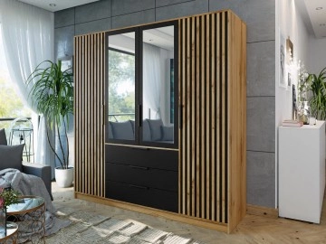 Kleiderschrank Lily Lux D4 mit Spiegel