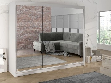 Großer Kleiderschrank mit Spiegel Genewa III